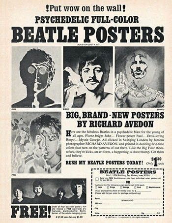 Advertisement for the Look Poster editions, designed by Richard Avedon.